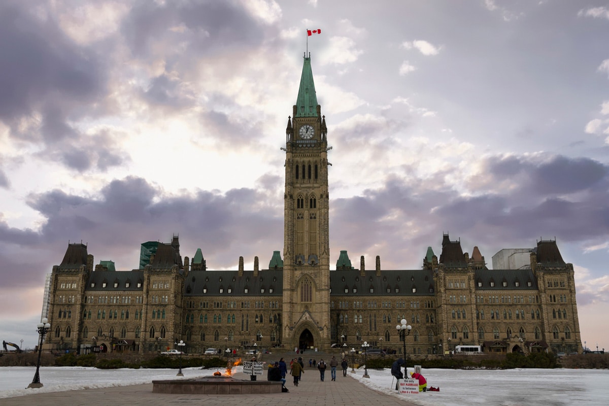 Parliament building in Ottawa