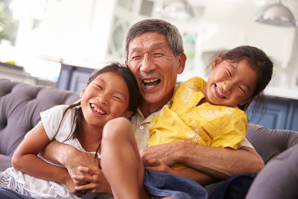 Grandpa and grandkids