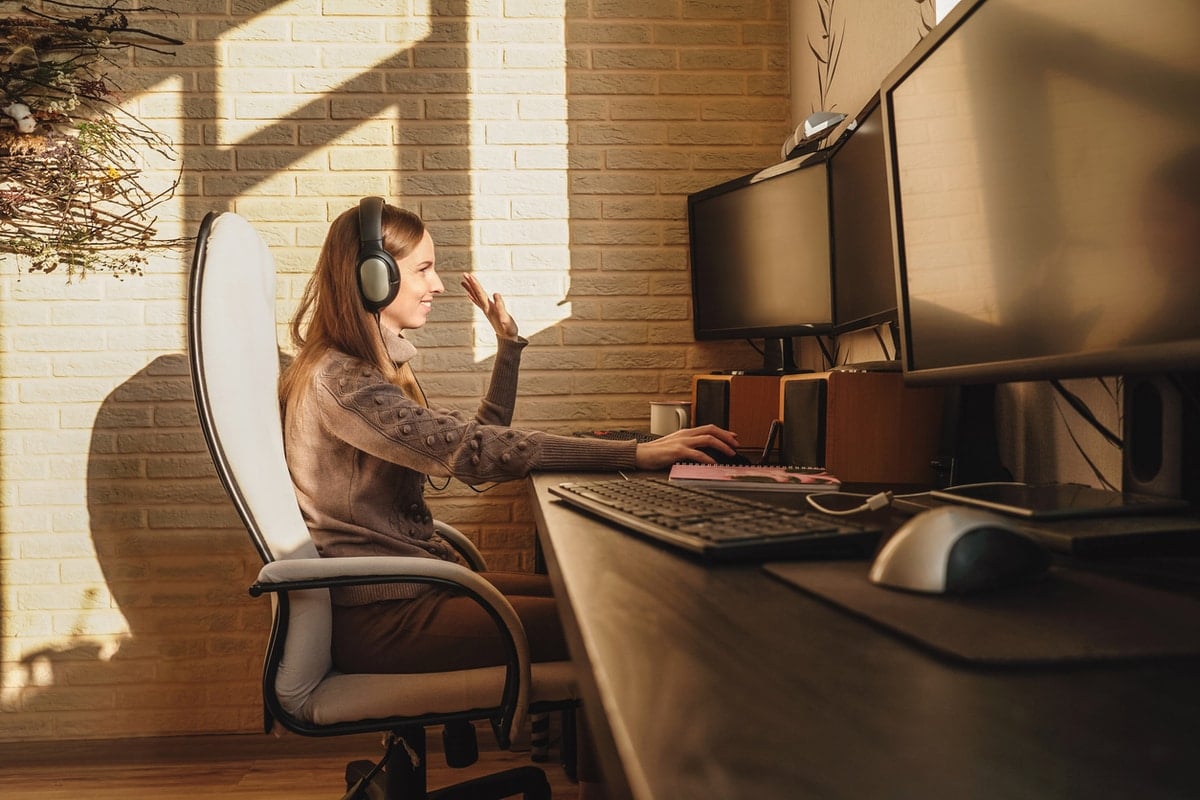 Woman Working on Computer