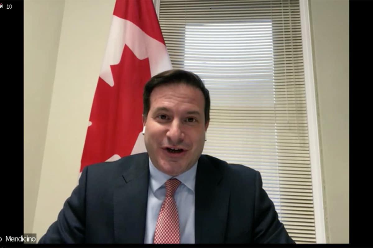 Marco Mendicino on video chat