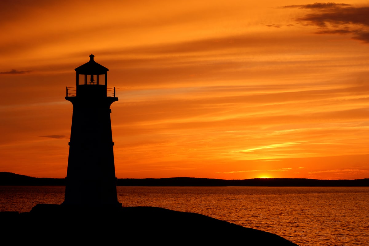 Peggy's cove at sunrise