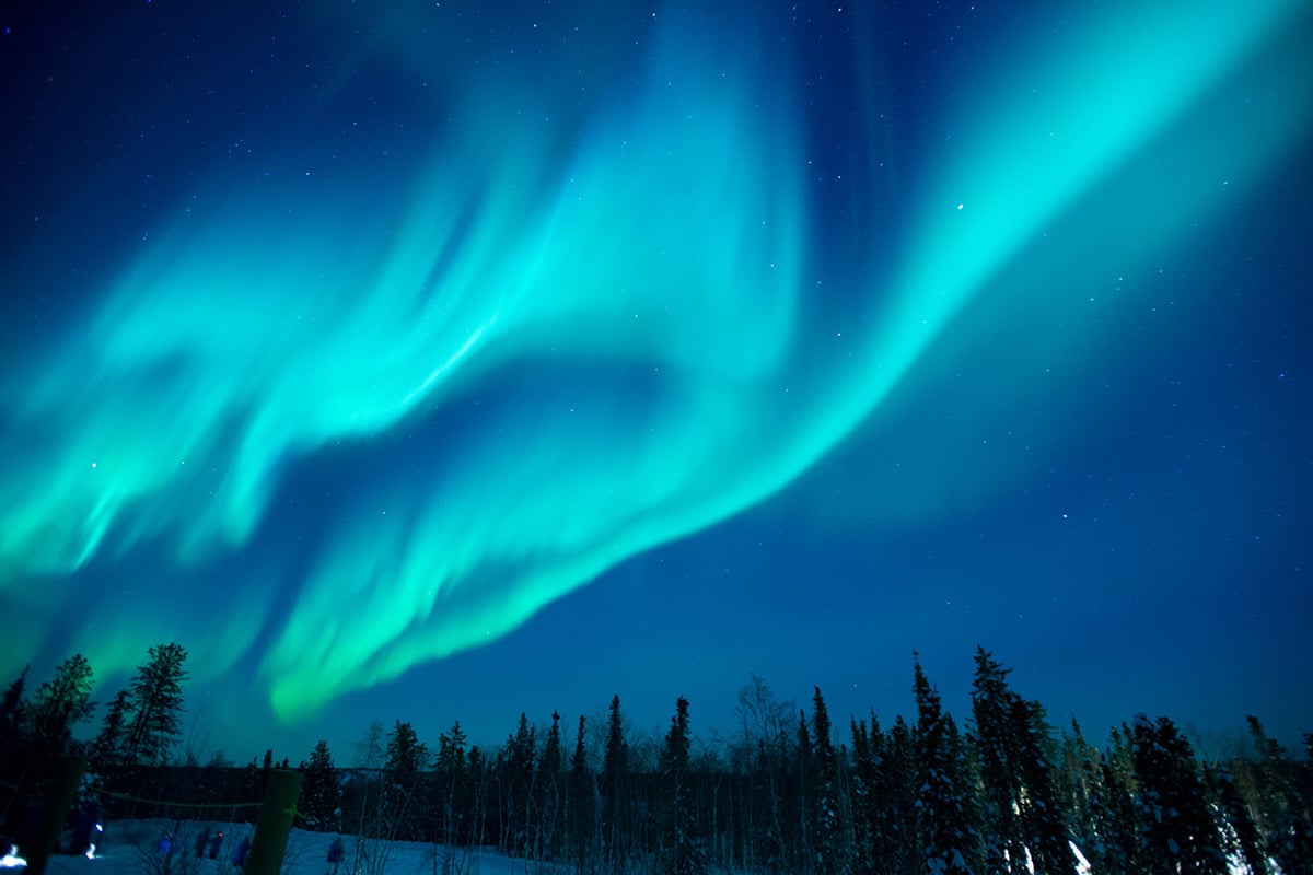 Blue northern lights