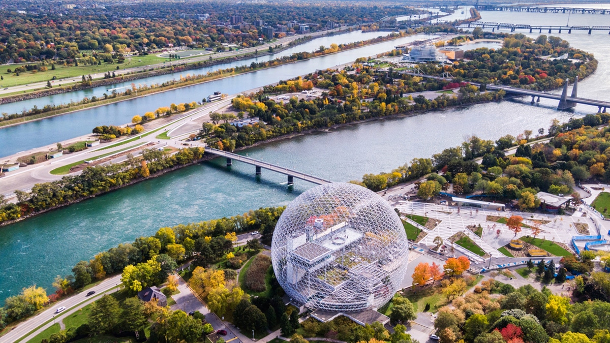 Aerial view of Montreal