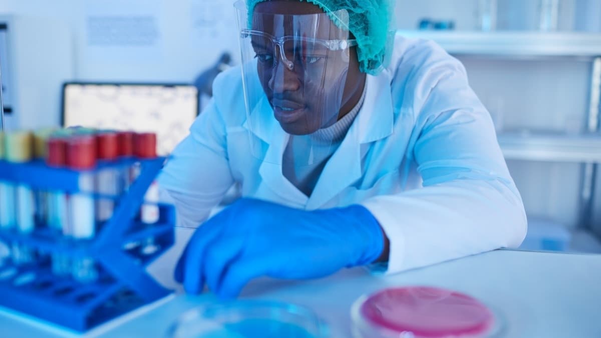 Lab technician working in Canada