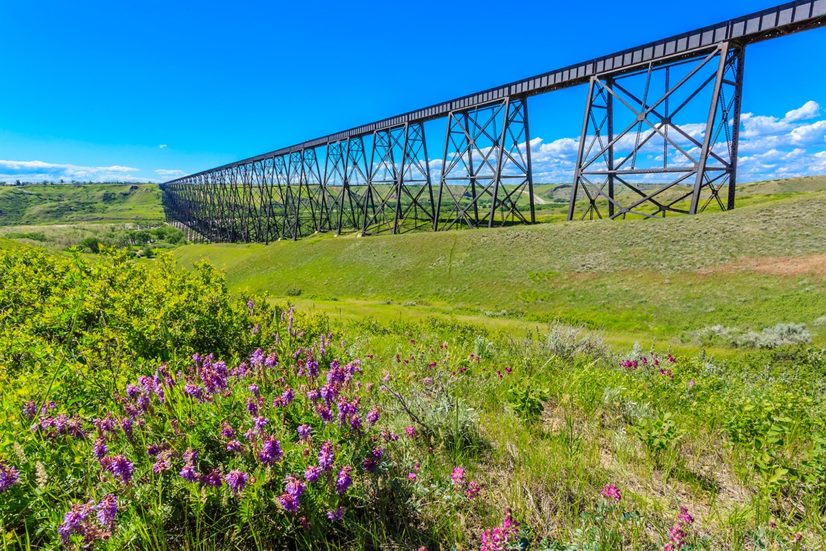 Lethbridge, Alberta, in spring time
