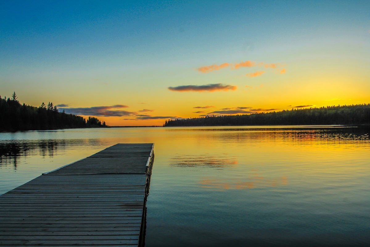 Sunset over Clear Lake, Manitoba
