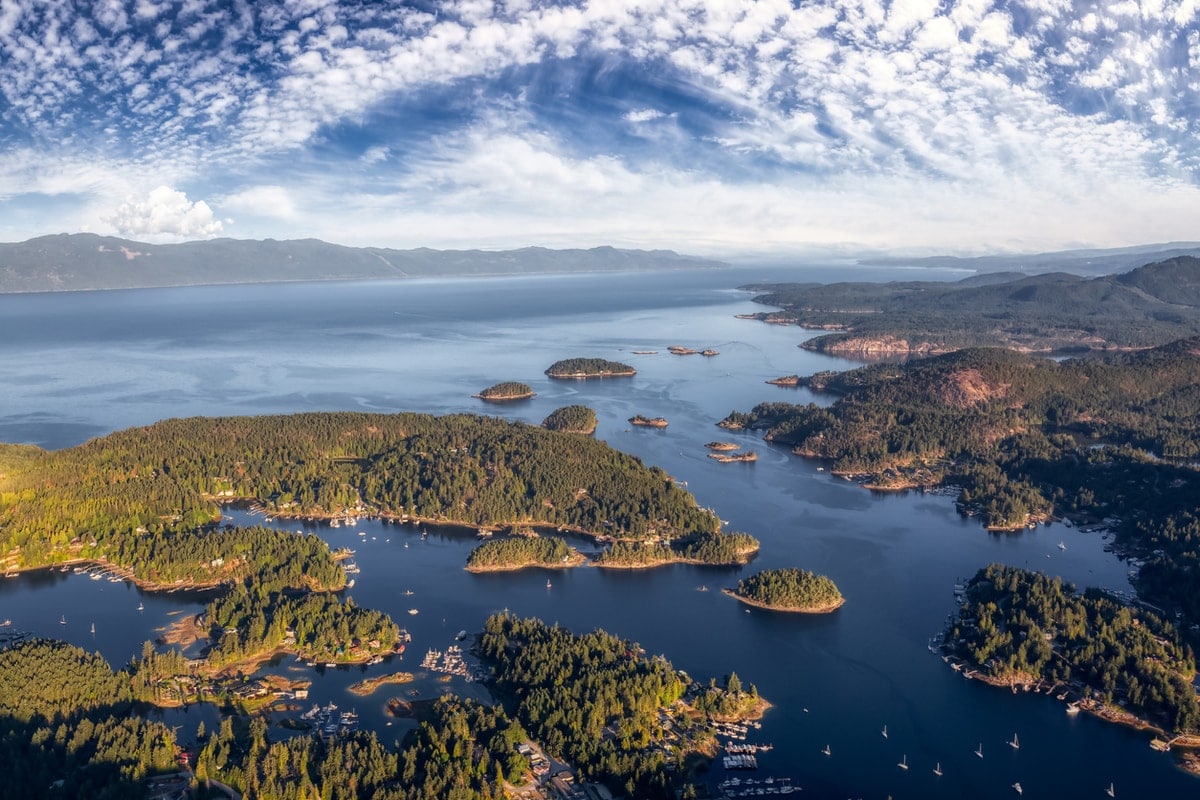 Aerial view of British Columbia