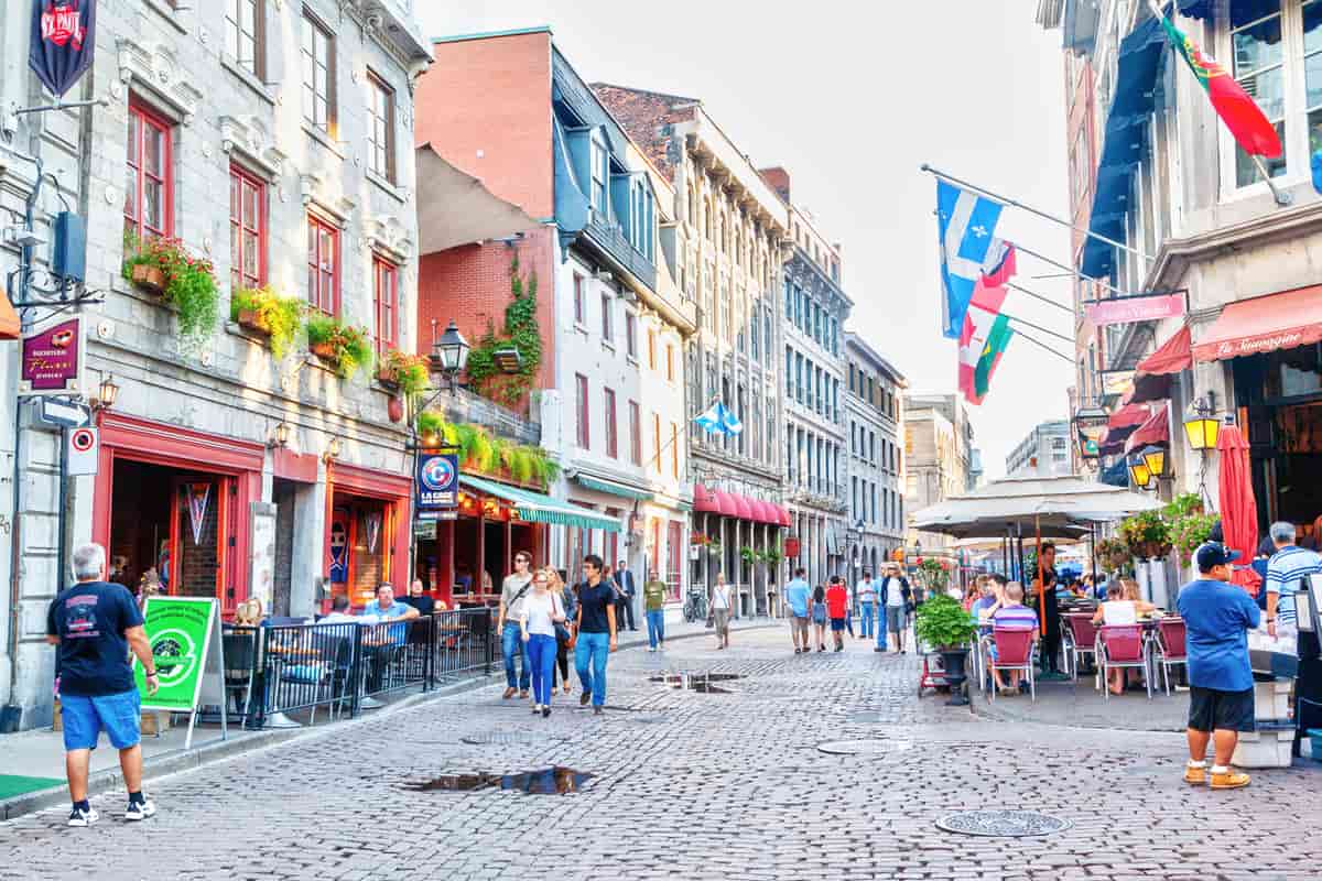 Old Montreal cobble road