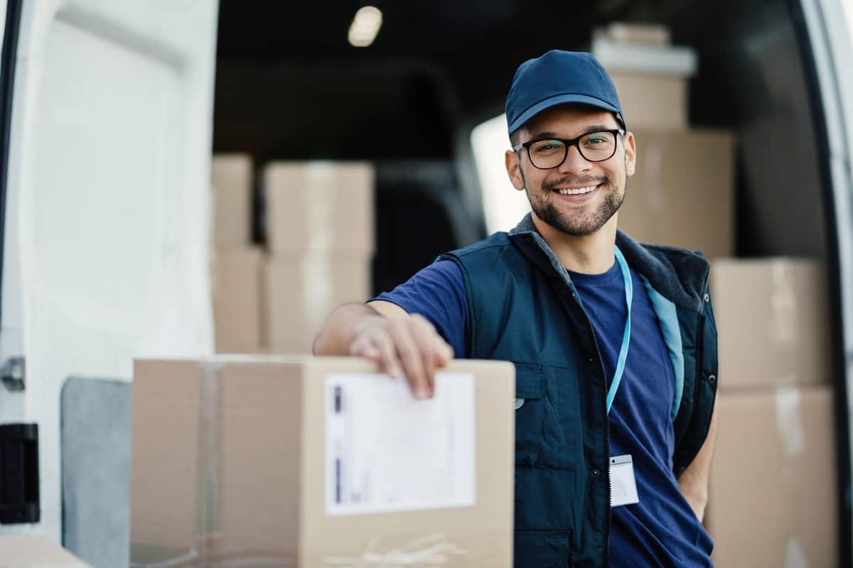 Smiling foreign worker