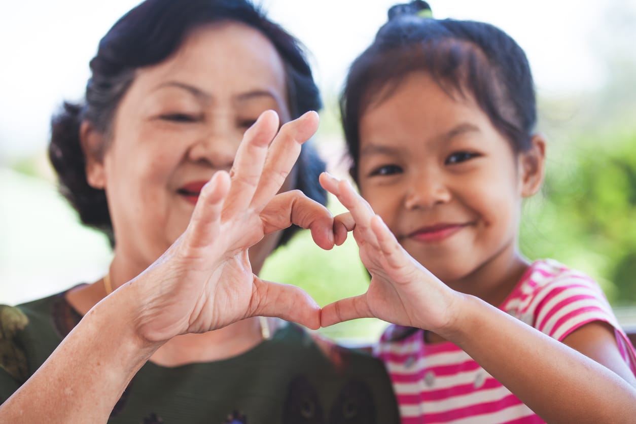 Grandmother and grandchild
