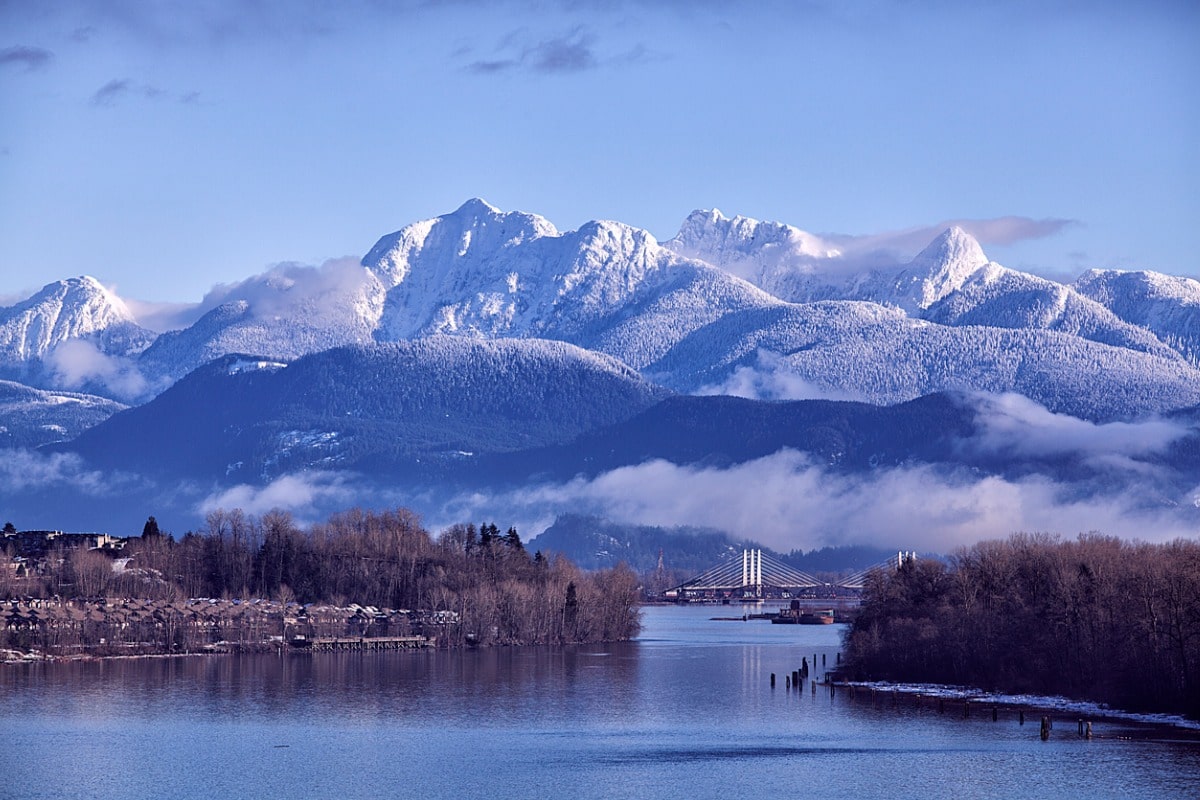 Mountains visible from Vancouver
