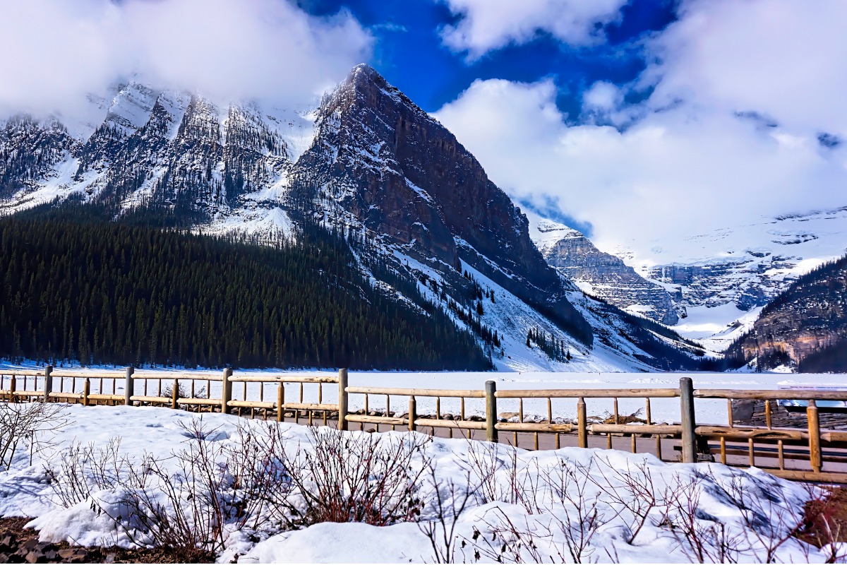 Canadian Rockies in the winter.