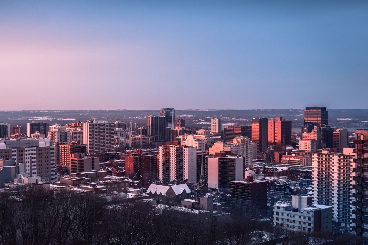 Hamilton, Ontario in the winter.