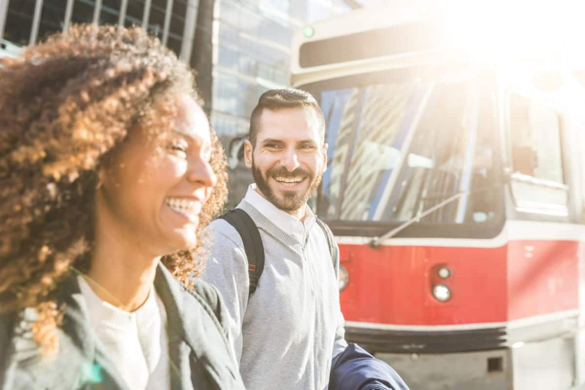 Commuters in Toronto