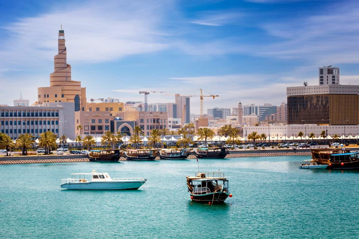 Skyline in Doha, Qatar