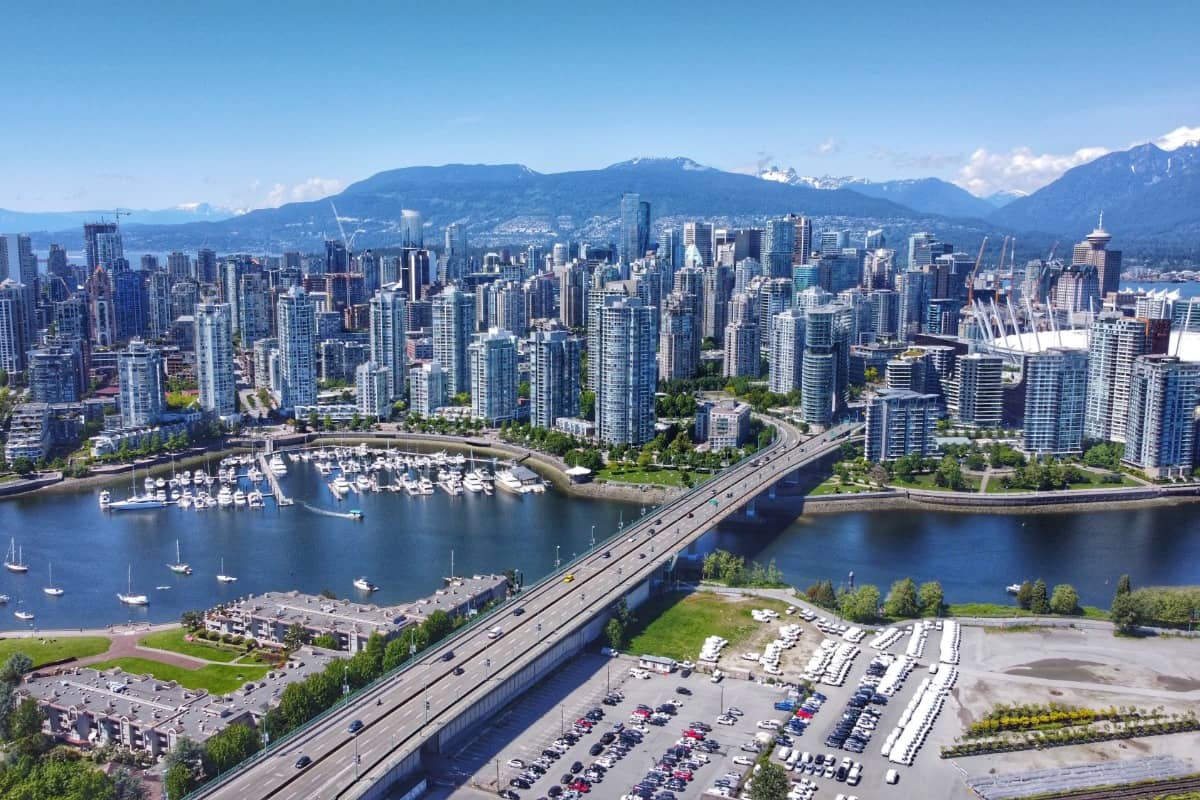 aerial view of Vancouver