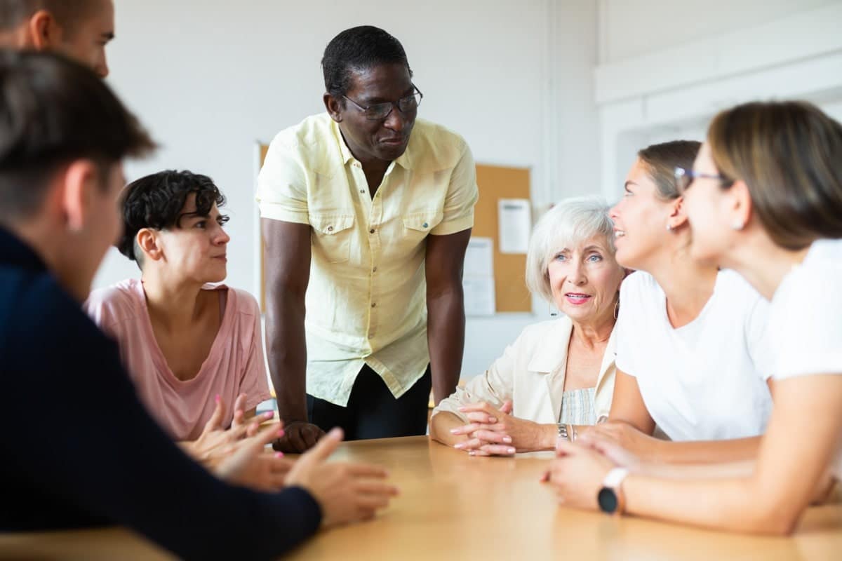 People around a table