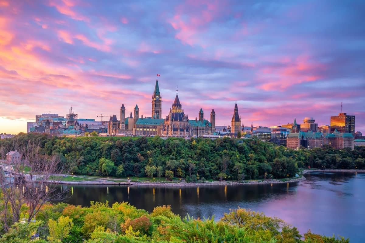 Parliament hill at sunset