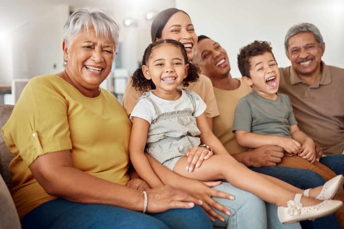 Three generations of family