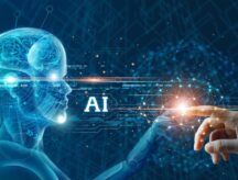 Connecting human data to mindset of Artificial intelligence AI, Digital data and machine learning technology and computer brain. Robot technology development for futuristic.