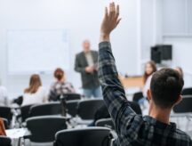 Student raising hand