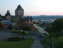 Fairmont Le Château Frontenac, an iconic and grand historic hotel, is a luxurious and enchanting destination in Quebec City, offering guests elegant accommodations and breathtaking views of the St. Lawrence River, making it a must-visit for tourists seeking a regal experience.