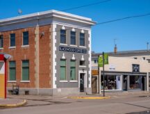 A cafe in downtown Claresolm, Alberta