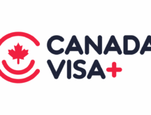 A maple leaf logo next to the words "CanadaVisa+"