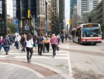 A busy street in Toronto