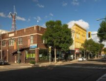 Street view in Brandon, Manitoba, Canada
