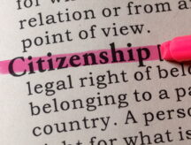 A highlighter zoomed in, looking at the definition of citizenship.