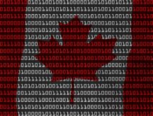 The flag of Canada made up in binary code